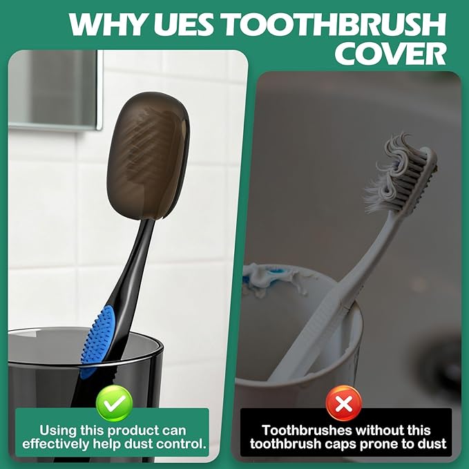 6 Packs Silicone Toothbrush Covers, Tooth Brush Cover Cap - Image 3