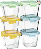 Glass Soup Containers with Lids 32 oz, 4 Cup Glass Storage Containers, Tall by Susukkie