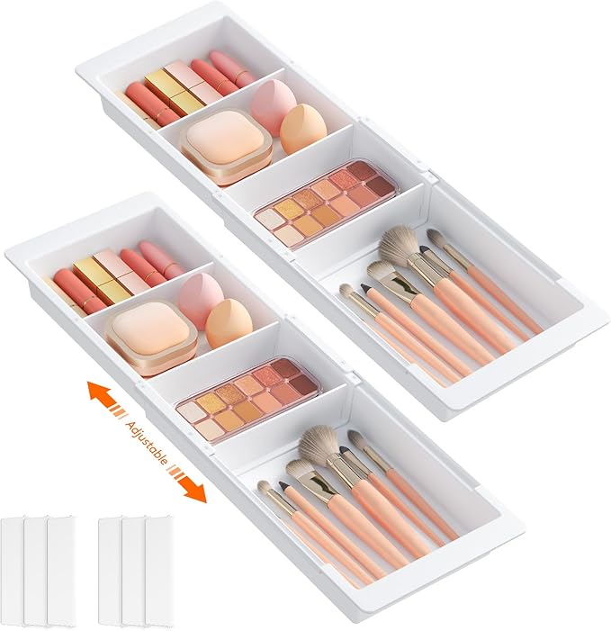 Lifewit Sliding Makeup Drawer Organizer, Fits 13-20" Deep Drawers, Extendable by Lifewit