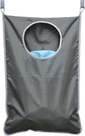 Oxford Fabric Space Saving Door-Hanging Laundry Hamper Bag + 2 Stainless Steel by Dearjana