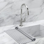 HIC Kitchen Silicone Over-Sink Roll-Up Dish Drying Rack, Reinforced Heat Safe - Image 2
