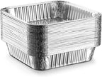 25pack- 8 x 8 Aluminum foil Pans Disposable Heavy Duty Square baking Cake Pan - Image 3