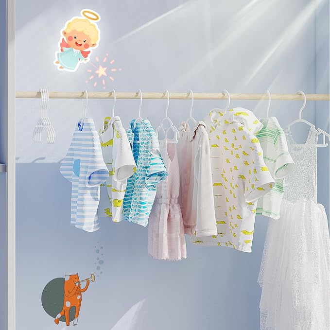 GoodtoU Baby Clothes Hangers 60 Pack, Baby Plastic Hangers - Image 6