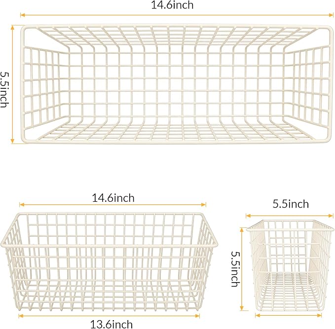 2 Sets Extra Large Hanging Wall Basket, WallmountedFruit Vegetable Toy Snack - Image 2