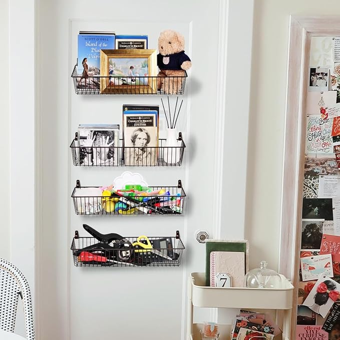 Farmhouse Decor Metal Wire Storage Organizer Bin Basket - Image 5