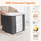 Lifewit 100L Extra Large Blanket Storage Bags, Foldable Comforter Storage - Image 3