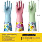 KAQ 3 Pairs Dishwashing Cleaning Gloves, Reusable Long Rubber Gloves - Image 7