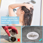 2 Pack Drain Hair Catcher Durable Silicone Hair Stopper Shower Drain Covers - Image 3