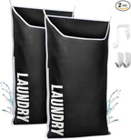 Hanging Laundry Hamper Bag XL 40x22", Space Saving over the Door Storage Bags by DONAQ