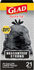 Glad Trash Bags, Strong Quick-Tie Large Garbage Bags by GladTrashFoodStorage