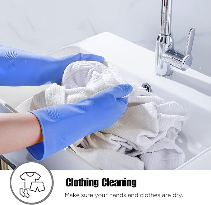 Rubber cleaning gloves 3 or 6 Pairs - Image 5