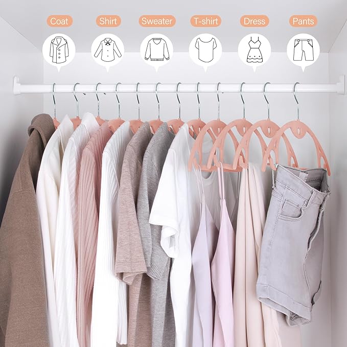 IEOKE Velvet Hangers 30 Pack: Felt Clothes Hangers Heavy Duty Shirt Sweater - Image 8