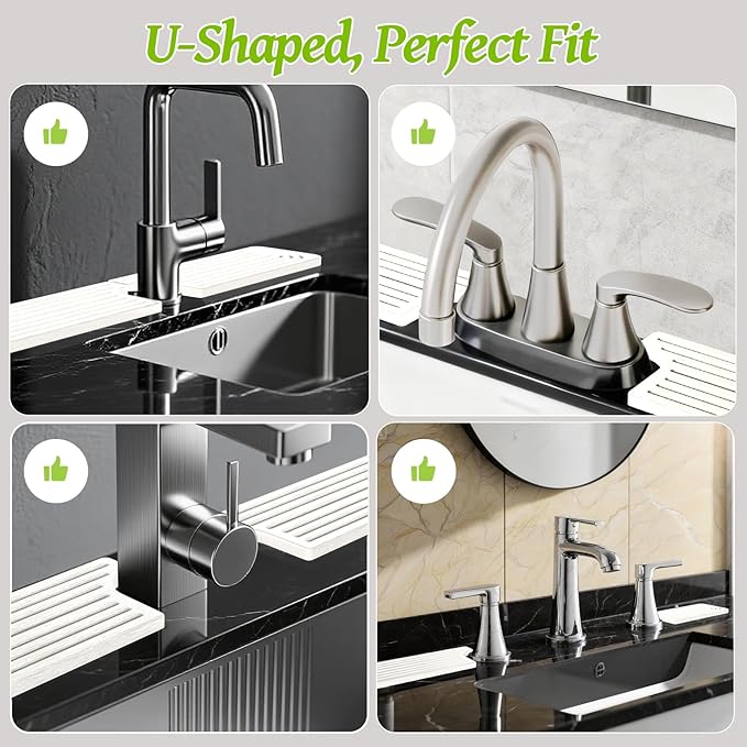 Stone Faucet Mat for Kitchen Sink, Diatomite Quick Dry Kitchen Sink Splash Guard - Image 6