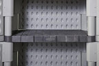 Rubbermaid Freestanding Storage Cabinet with Doors 18"D x 36"W x 37"H Medium Gray/Black Two-Shelf Lockable Cabinet for Indoor/Outdoor/Garage Storage for Garden Tools/Lawn Care Accessories - Image 2
