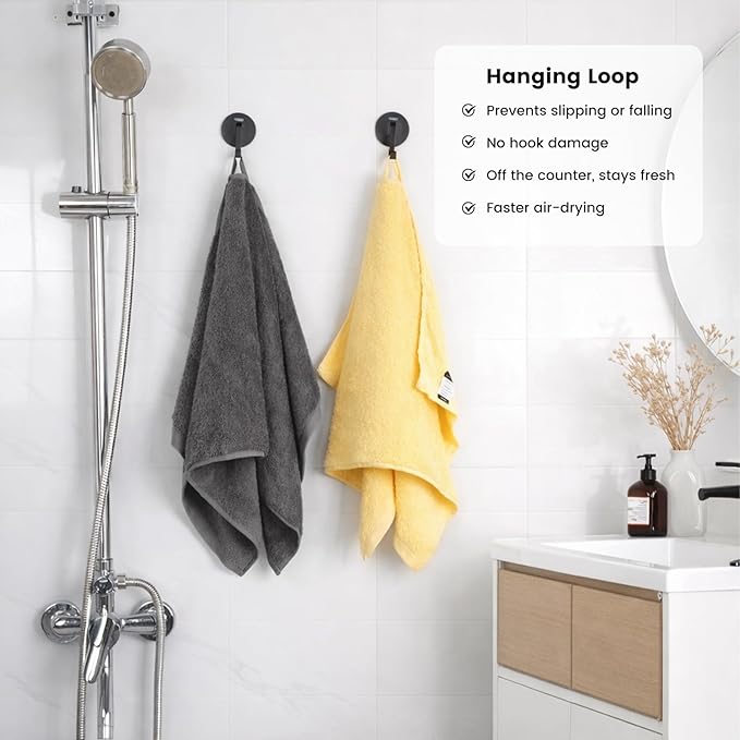SEMAXE Bath Towel Set, 100% Cotton Bathroom Towels - Image 4