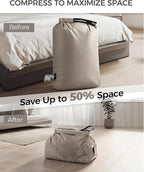 Travel Laundry Bag, Pump Free Vacuum Storage Bag Reusable Compression Dirty - Image 3