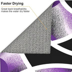 Purple Black White Geometric Abstract Dish Drying Mat - Image 8