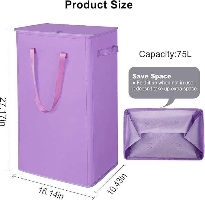 Odonata 75L Slim Laundry Hamper - Image 2