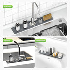 20" x 4" Stone Faucet Mat for Kitchen Sink, Quick Drying Diatomite Sink Tray - Image 8