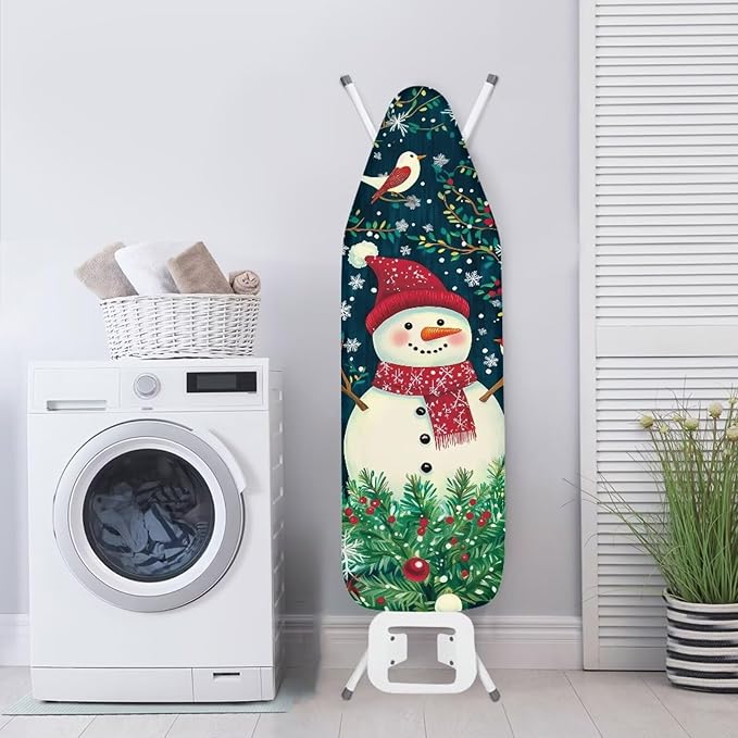 ZDCUSTOM Snowman Bird Ironing Board Cover Universal Stretchy Stain Reisstant - Image 3