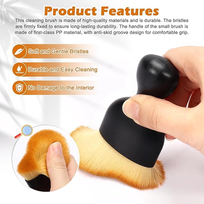 4 Pcs Car Interior Cleaning Tool, Car Interior Detailing Brush, Car Cleaning - Image 2
