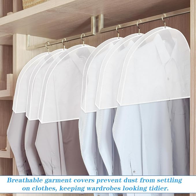 Shoulder Covers for Hanging Clothes, 15 Pack Clear Shoulder Cover Breathable - Image 6