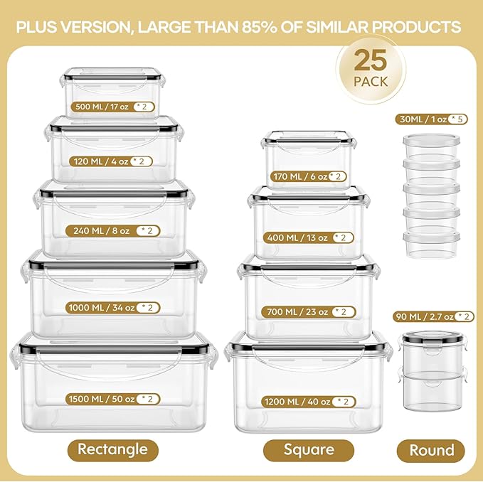 50-Piece Food Storage Containers - Image 2