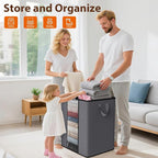 SpaceWhisper 3 Pack 100L Clothes Storage, Foldable Thick Fabric Blanket Storage - Image 4