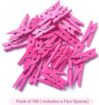 LWR CRAFTS Wooden Mini Clothespins 100 Per Pack 1" 2.5cm - Image 3