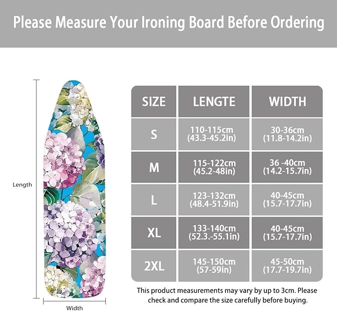 Iron Board Cover Standard Size, Floral Ironing Board Cover, Ironing Board Cover - Image 5