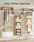 Pipishell 6-Shelf Hanging Closet Organizer, - Image 6