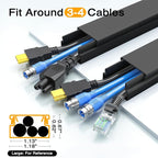 Delamu 157in Cord Hider, Cord Cover Wall Cable Management, Paintable Wire Cover - Image 3