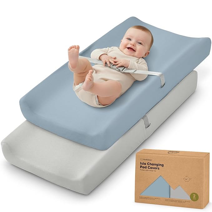 2-Pack Baby Changing Pad Cover for Girl, Boy by KeaBabies