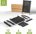 GREENVINES Outdoor Rocking Chairs | Set of 2 | Porch Rocker | HDPE Plastic | Black | Oversized Rockers | High Back | Big & Tall | Ladder Back | for Patio Outside Backyard Balcony - Image 9