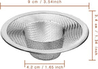 4pcs Heavy Duty Stainless Steel Slop Basket Filter Trap, 3.54" Top / 1.65" Mesh - Image 2