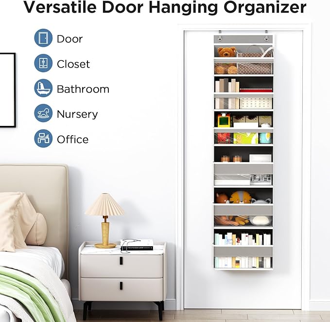 Over The Door Organizer, 6 Shelf Door Hanging Organizers - Image 7