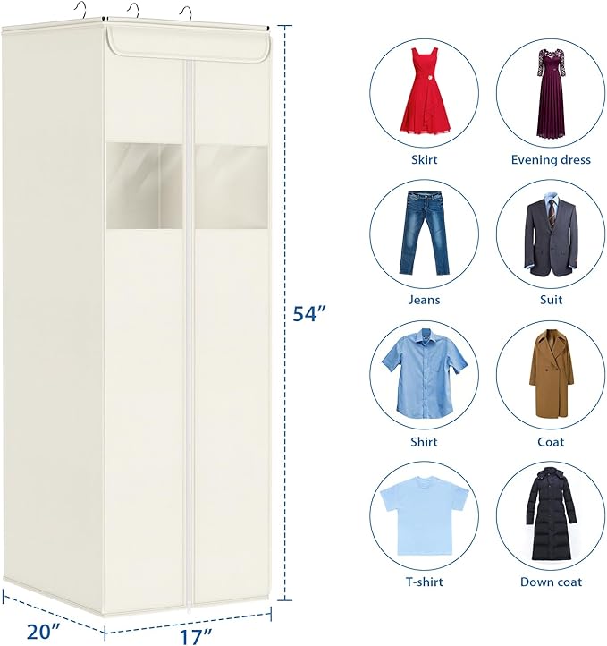 Zilink Clear Garment Bags for Hanging Clothes 54" Large Hanging Garment Bag for - Image 3