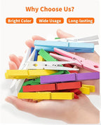 Clothes Pins Wooden Clothespins, Heavy Duty Outdoor Large Pegs 3.55 Inch 50 Pack - Image 3