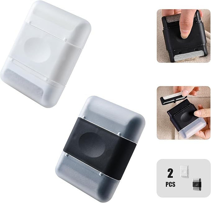 Manual Double-end Lint Remover, Portable Clothes Hair Ball Trimmer, Mini by Shaoduoli