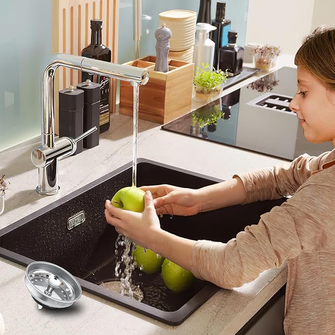 2 Pack Kitchen Sink Strainer and Stopper Combo - Image 2