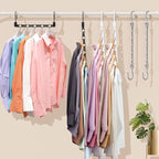 24 Pack Hangers Space Saving Magic Space Saver Storage Smart Plastic Clothes - Image 3