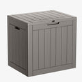 31 Gallon Resin Deck Box, Lockable Patio Outdoor Storage Box for Furniture, Garden Tools and Tools Storage, Waterproof Outside Storage Boxes - Grey by OutdoorLivingPerfected
