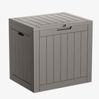 31 Gallon Resin Deck Box, Lockable Patio Outdoor Storage Box for Furniture, Garden Tools and Tools Storage, Waterproof Outside Storage Boxes - Grey by OutdoorLivingPerfected