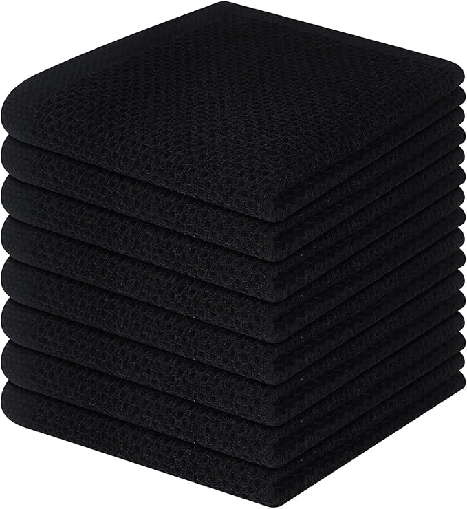 Homaxy 100% Cotton Waffle Weave Kitchen Dish Cloths, Ultra Soft Absorbent Quick by Homaxy