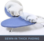 Small Ironing Board Cover and Pad 12.5 x 30, Elastic Edge, Silicone Coated - Image 4