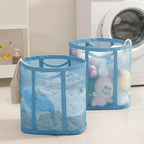 Mesh Bag with Handles, Collapsible Laundry Basket, Foldable Laundry Bag - Image 3