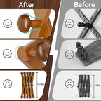 WGFKVAS Hat Rack for Wall with 14 Hooks, Solid Wooden, Expandable Coat Rack - Image 3