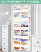 Heavy Duty Over The Door Organizer 5 Tiers, Extra Large Behind Door Storage of - Image 5