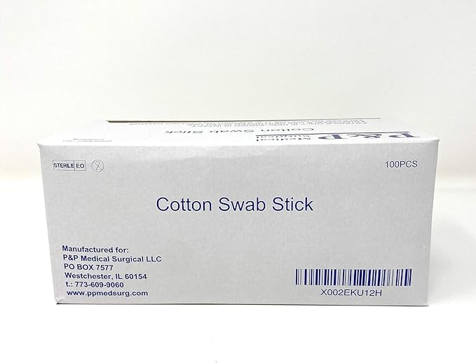 Sterile Cotton Tipped Applicator 6" by P&P MEDICAL SURGICAL Box of 100 - Image 3