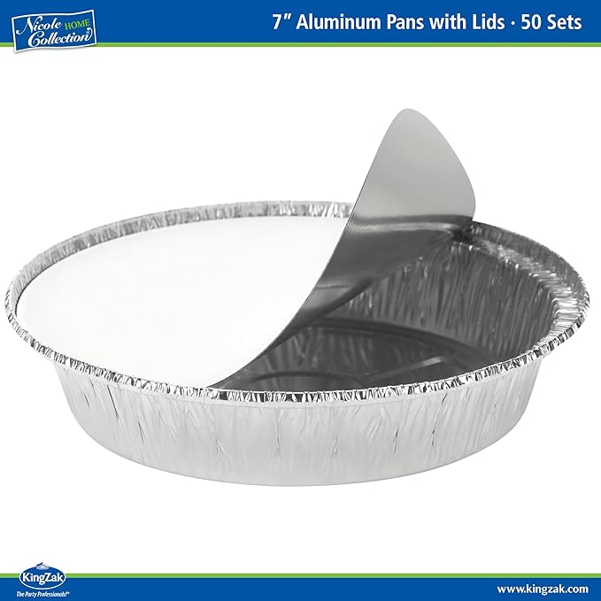 Nicole Home Collection Aluminum Pans 7” Round Disposable Foil Pans - Image 6